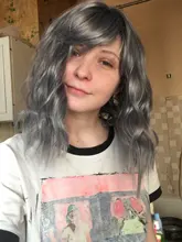 AOSI-Peluca de pelo Natural con flequillo para mujer, cabello corto sintético ondulado, rosa, morado, negro, Bob, fibra resistente al calor, Cosplay, pelucas de Lolita
