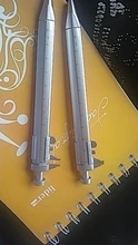 Vernier-Herramienta de calibre, bolígrafo negro/azul, calibrador Vernier plateado, bolígrafo multifunción, regalos escolares creativos, 0-100MM