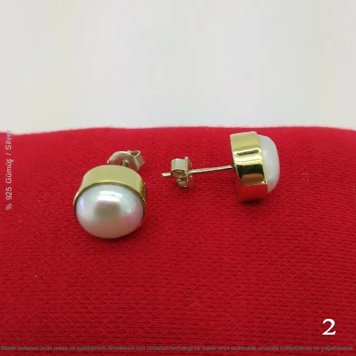 

Hand Handwork Silver Natural Pearl Cubic Zirconia Earrings