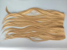 SARLA-Extensión de cabello sintético para mujer, Falso largo postizo corto y recto, sin Clip, Halo, Rubio