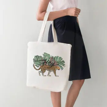 

Angemiel Bag Hey Leopard Big Shopping Beach Tote Bag