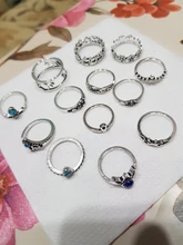 Tocona 13 unids/set Bohemia Color de plata antiguo corona unicornio con flores tallado anillos de nudillo anillos para la joyería de las mujeres 4841