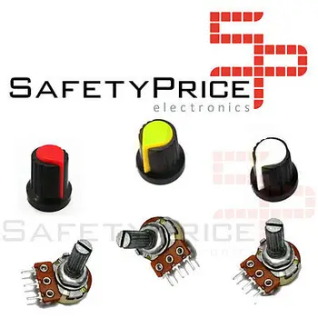 

3x embellish boton + 3x potenciometer B5K linear 5k - Arduino knob 16mm