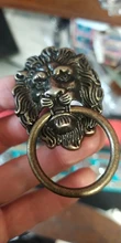 67--43mm Wardrobe Furniture-Handles Screw Alloy-Handle Drawer Door-Pull Lion-Head Retro-Decoration