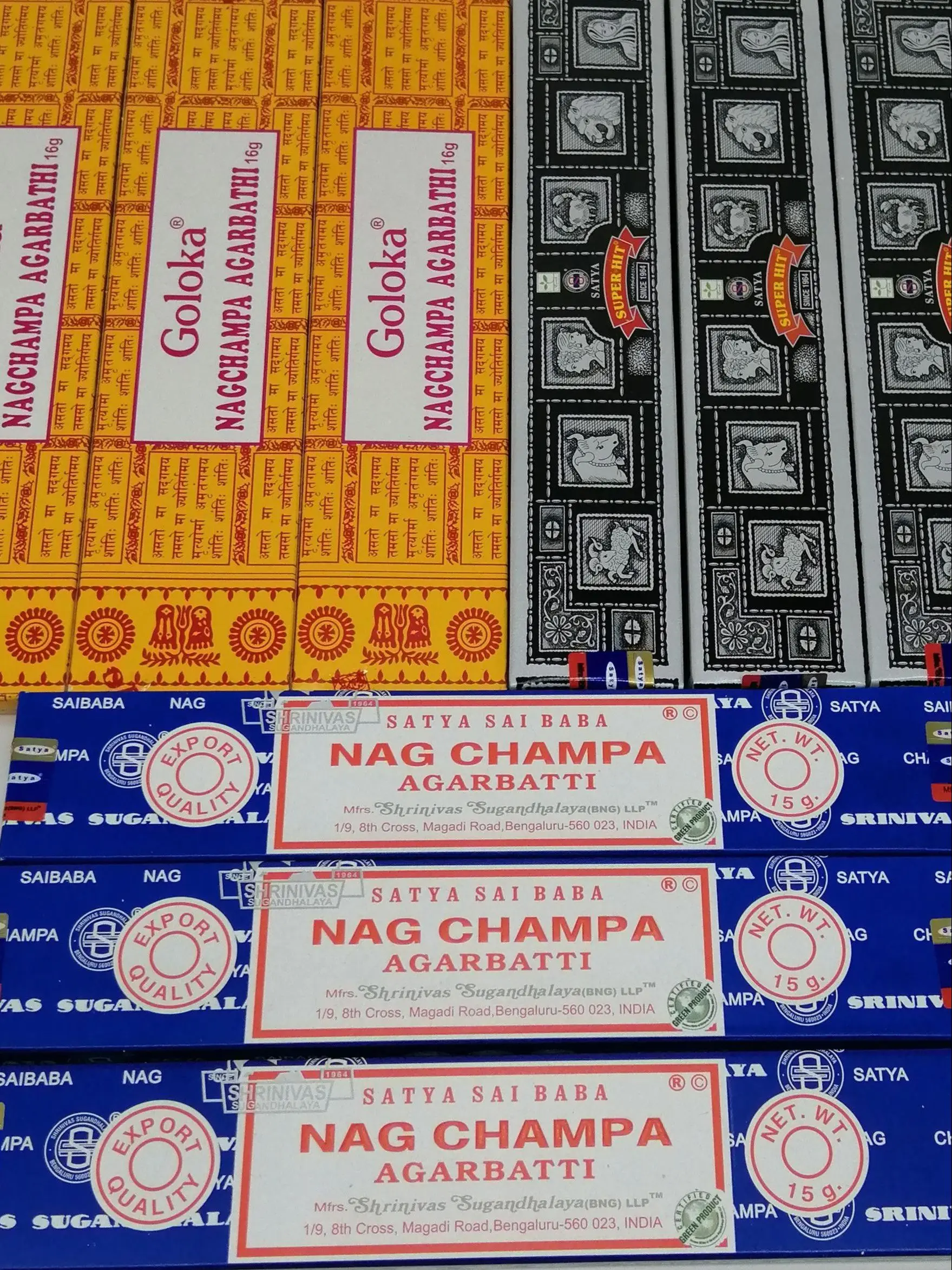 Satya Nag Champa Goloka Agarbatii Super Hit 15 Boxen Palo Santo Cadeau Originele 2022 Serie Handgemaakt Met Natuurlijke Ingrediënten Uit De Twee Belangrijkste Fabrieken In India