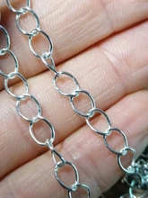 Cadena de eslabón abierto, extensor de cola para joyería DIY, 5 m/lote, 2,5, 2,8, 3,6, 4,8mm