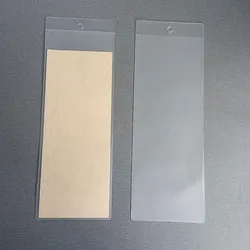 Sacs de poche en plastique PVC W5cm, étiquette de carte d'étiquette de prix, manchon suspendu de protection, Stock personnalisé, poli mat ou transparent 100 pièces 