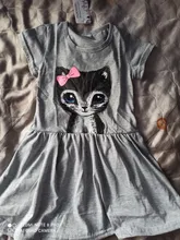 Dress Cat Clothing Print Baby-Girl TANGUOANT 0-8years Grey Hot-Sale New