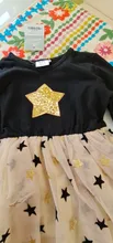 Kids Autumn Winter Dresses for Girls Star Sequins Princess Dress Girls Long Sleeve Party