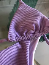 GNIM-Bikini brasileño de dos piezas para mujer, de dos piezas con espalda descubierta traje de baño, estilo triangular, ropa de playa, 2020