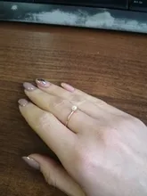 ZHOUYANG-Anillo delicado delgado de estilo minimalista con una mini perla, joyería fina, color amarillo claro dorado