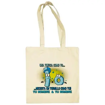 

Cloth bag phrase love customizable with name