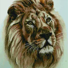 Алмазная мозаика APK 19079 Взгляд льва 40*50 Эксклюзив