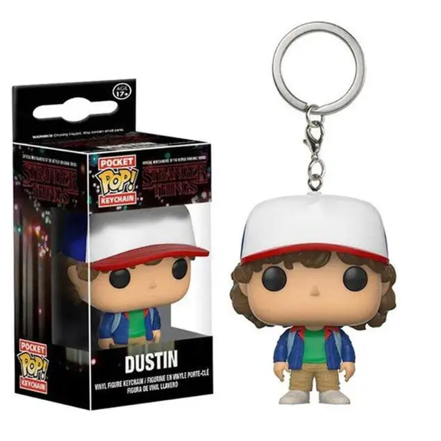 Dustin Funko Pocket Stranger Things брелок 11 Дастин Барб демогоргон Фигурки игрушки - Цвет: Dustin