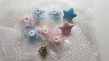 Wardrobe-Handle Cabinet-Knobs Ceramic NAIERDI Children Room Kids Moon Cartoon Star 