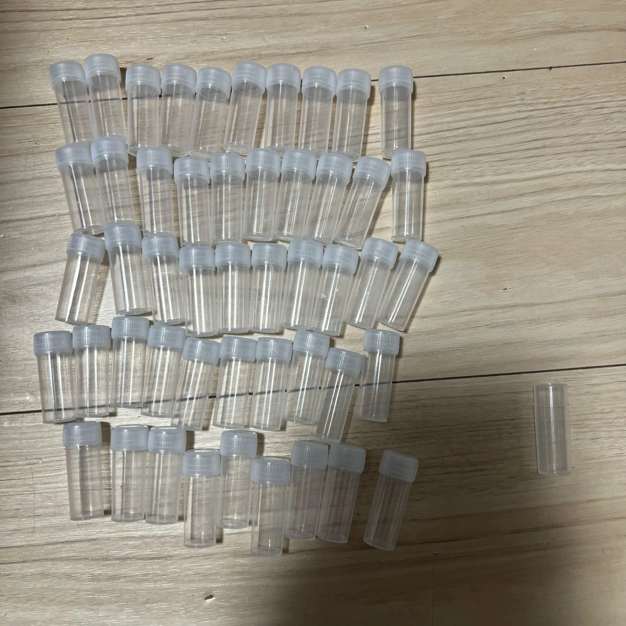 5/20/50PCS 5ml Plastic Sample Bottle Small Bottle Test Tube Mini Bottles  Storage Containers White