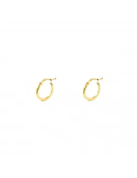 

Gold Girl earrings Hoop smooth square 11x1.5mm