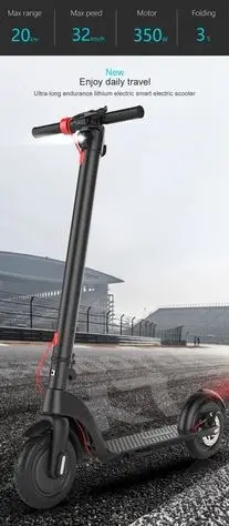  HX X7 Electric Scooter Rechargeable Lithium Battery 8.5 inch 500W Adult Electric Motor Foldable Ele