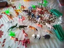 53 unids/set Mini mundo Animal Zoo Modelo figura de acción de juguete de dibujos animados de simulación encantadores animales de plástico de juguete para los niños