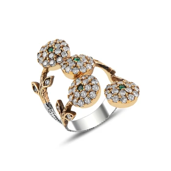

Silver 925 Sterling Authentic Zircon Cubic Zirconia Adjustable Tall Ring