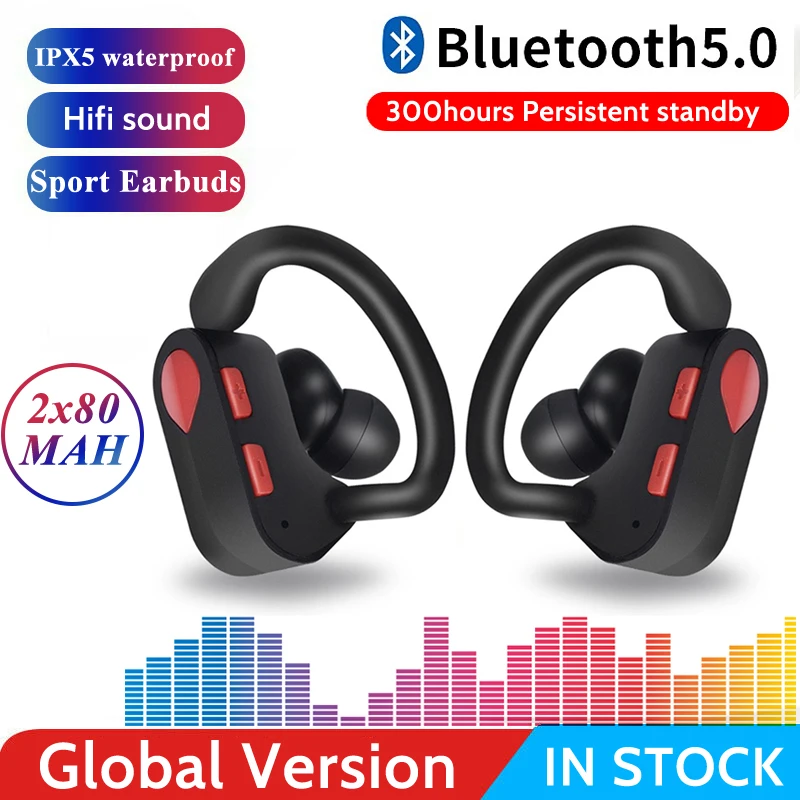 Беспроводные наушники спортивные Bluetooth мини TWS 5 0 гарнитуры с микрофоном для