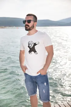 

Angemiel Wear Dancing Polar bear Cotton White Men 'S T-Shirt