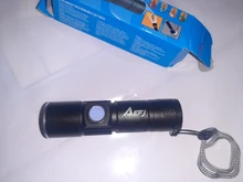 Flashlight Torch Lamp Bicycle Mini-Usb Rechargeable Outdoor Waterproof Handy 3-Mode Zoomable