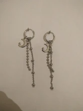 Stud-Earrings Grunge Long-Chain Punk Idol Stainless-Steel Moon-Star Hip-Hop Korean Women