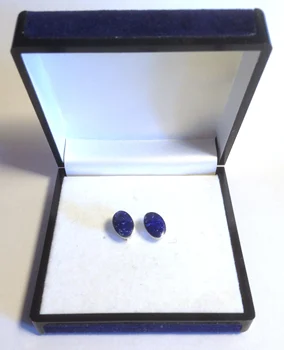 

Pendiente Top Ovalado Plata y Lapislázuli