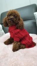 UFBemo Knitted Cable Dog Sweater Dachshund Cat Pull Chien Teckel Clothes Christmas Winter