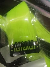 Lupu-extensiones de cabello sintético para mujer, extensiones largas y rectas de color arcoíris, resistentes al calor