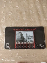 12 unids/lote lápices de dibujo conjunto de 2H-8B grafito lápices para el colegio caja de Metal lleno de arte de papelería suministros