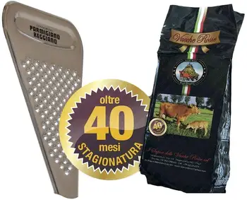 

Parmigiano Reggiano Red Cows 40 Months RESERVE 1 Kg + Accessory Free (Grater)