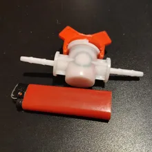 1 Uds plástico 4mm 6mm 8mm 10mm 12mm 16mm 20mm de PVC espiga para manguera de dos vías de bola de plástico de válvula de acuario jardín Micro conector para riego