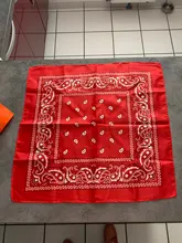 Pañuelo de estilo Hip Hop Unisex, bufandas estampadas cuadradas para la cabeza, bufanda negra de Cachemira para el cuello, gorros deportivos para la muñeca