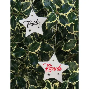 

Star wooden Christmas personalized with name
