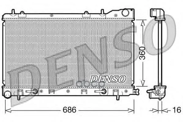 Радиатор Системы Охлаждения Subaru Forester(02-) Denso арт. DRM36001