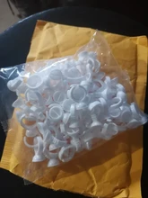 Venta al por mayor 50/100 Uds desechables pegamento para extensión de pestañas anillos pegamento para extensión de pestañas titular pegamento contenedor del pigmento del tatuaje