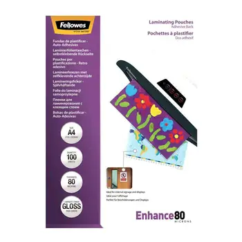 

Cf100pouch Enhance80 A4 75m AdesiveFELLOWES30.13