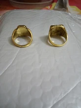 Anillo de moda FDLK para hombre, anillo de doble águila, Imperio Ruso, Punk, Color dorado, brazos del anillo grande ruso