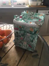 Bolsa de almuerzo portátil con aislamiento de flores para mujer, fiambrera térmica para comida, Picnic