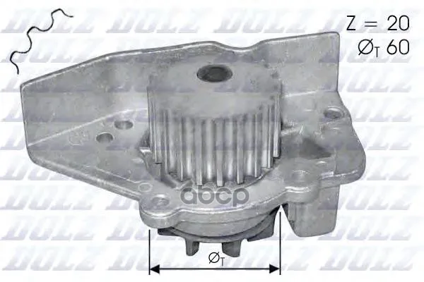 Насос Водяной Citroen Xantia/Xsara/Zx 1.6-1.9 92- Dolz арт. N405