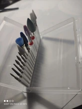 Caja de almacenamiento de plástico con 20 ranuras para broca de uñas, contenedor de cortadores para manicura, accesorios para uñas, herramienta artística