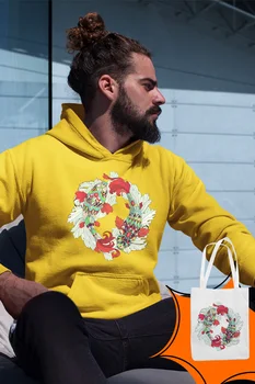 

Angemiel Wear Piscean Yellow Men 'S Hooded Sweatshirt Bags Kombin