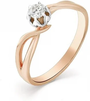 

Master brilliant ring with 1 red gold diamond