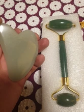 Rodillo de Jade de cuarzo rosa para masaje Facial, masajeador adelgazante Facial, piedra de Jade Natural, conjunto de belleza para el cuidado de la piel