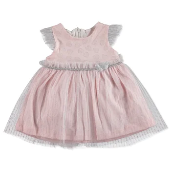 

ebebek Mymio Summer Baby Girl Heart Interlock Short Sleeve Crew-Neck Dress