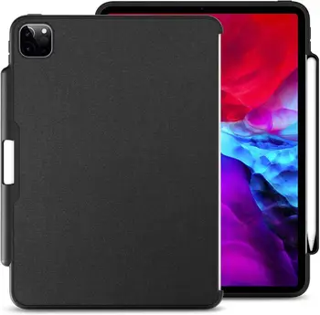 

KHOMO back case iPad Pro 11 (2020) second generation back case with stand and charge for Apple Pencil 2-dark gray