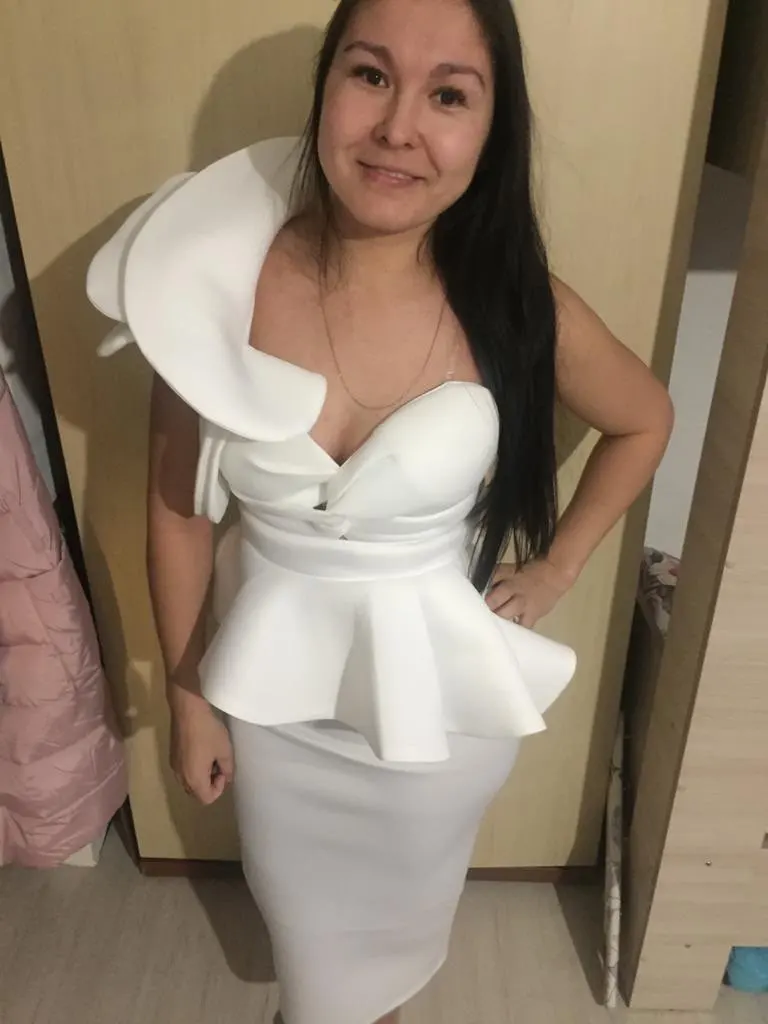 Missord 2020 Women Sexy Bodycon Off Shoulder Bandage Dresses Female Ruffles Backless Elegant Club Summer Dress Vestido TB0020 reviews №4 611682