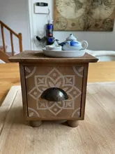 Regalo de madera, herramienta para estudio de postura fácil de instalar, accesorios de fotografía, diseño geométrico, Mini Silla de bebé recién nacido, conjunto de té para mesa